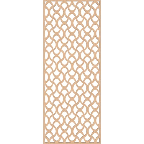 Image of Resort Decorative Pierced Fretwork Wood Wall Panels, 17 3 /8 inchW x 44 3 /8 inchH x 3 /8 inchT, Hickory