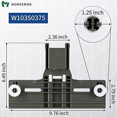 image for MONKEMON 2 Packs W10350375 UPGRADED Dishwasher Replacement Top Rack fo
