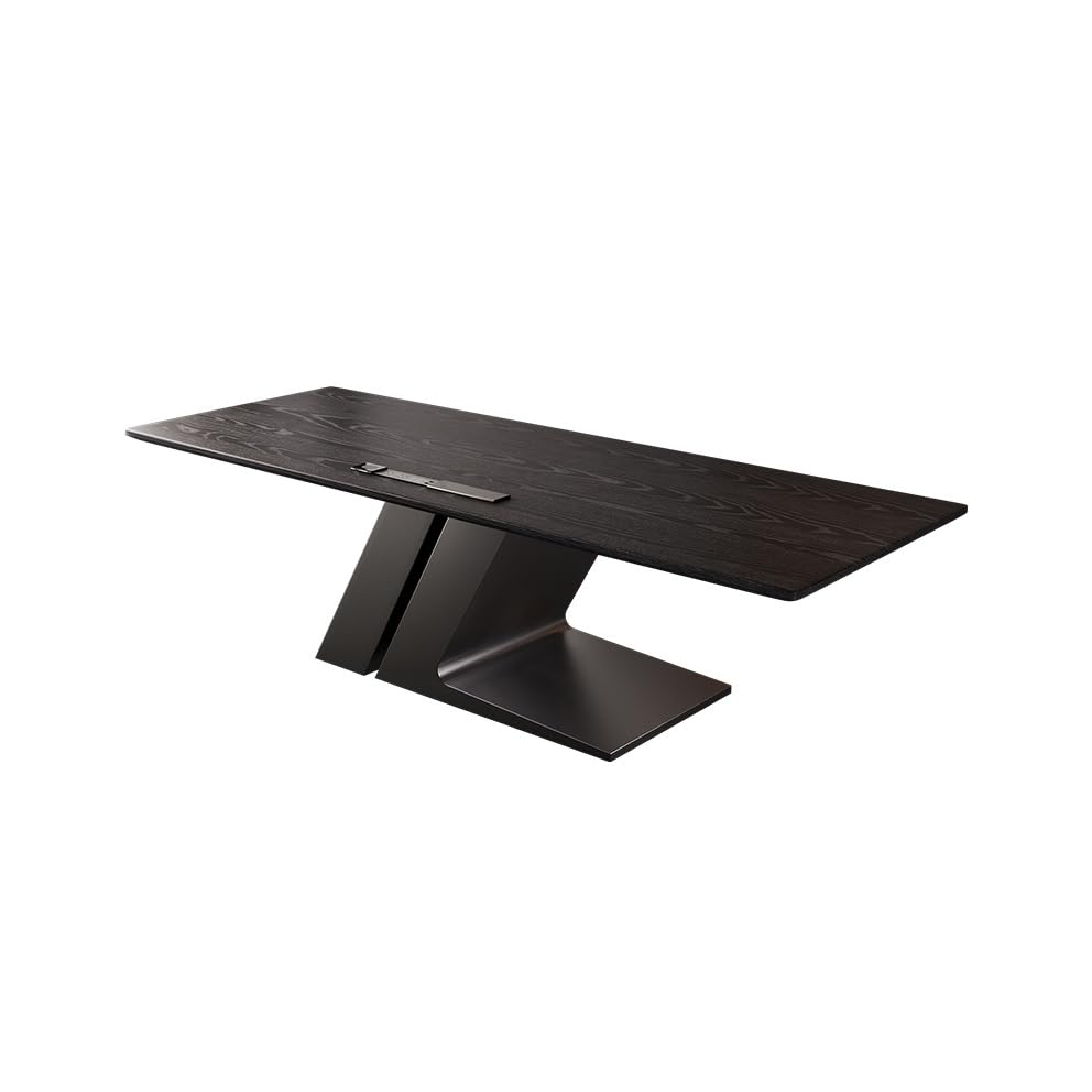 Escritorio de Juegos Moderno Banco de Trabajo pequeño y Creativo Madera Maciza for Oficina Individual, Adecuado for presidentes gerentes Negocios, Mesa Grande Negra