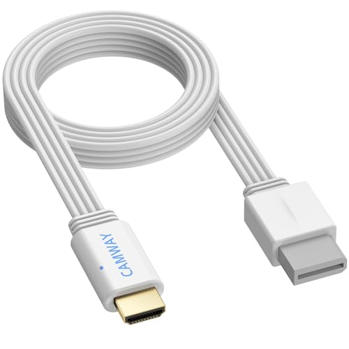 CAMWAY Adaptateur HDMI Wii,convertisseur Wii vers HDMI 1080P/720P avec câble adaptateur150 cm,Plug and Play, Tous Les Modes d’Affichage Wii pour Wii/Wii...