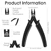 Bead Crimper Jewelry Crimp Tool Jewelry Pliers Bracelet Crimper Crimp Bead Pliers Tool for Necklaces DIY Craft Beading Repair Making Supplies (5.12"× 3.23"× 0.47" Black) #1