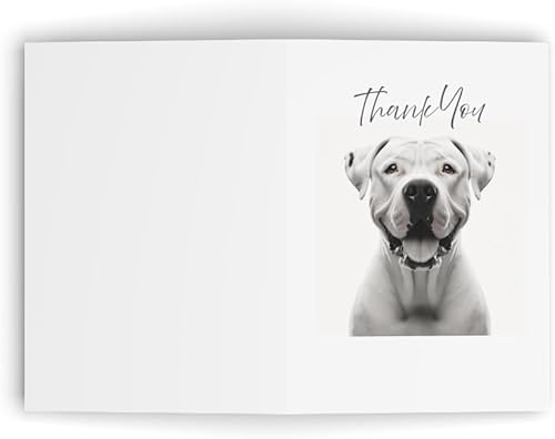 Miniatura 3 de DistinctInk Greeting CardNote Card -Dogo Argentino Photograph Birthday - PACK of 5
