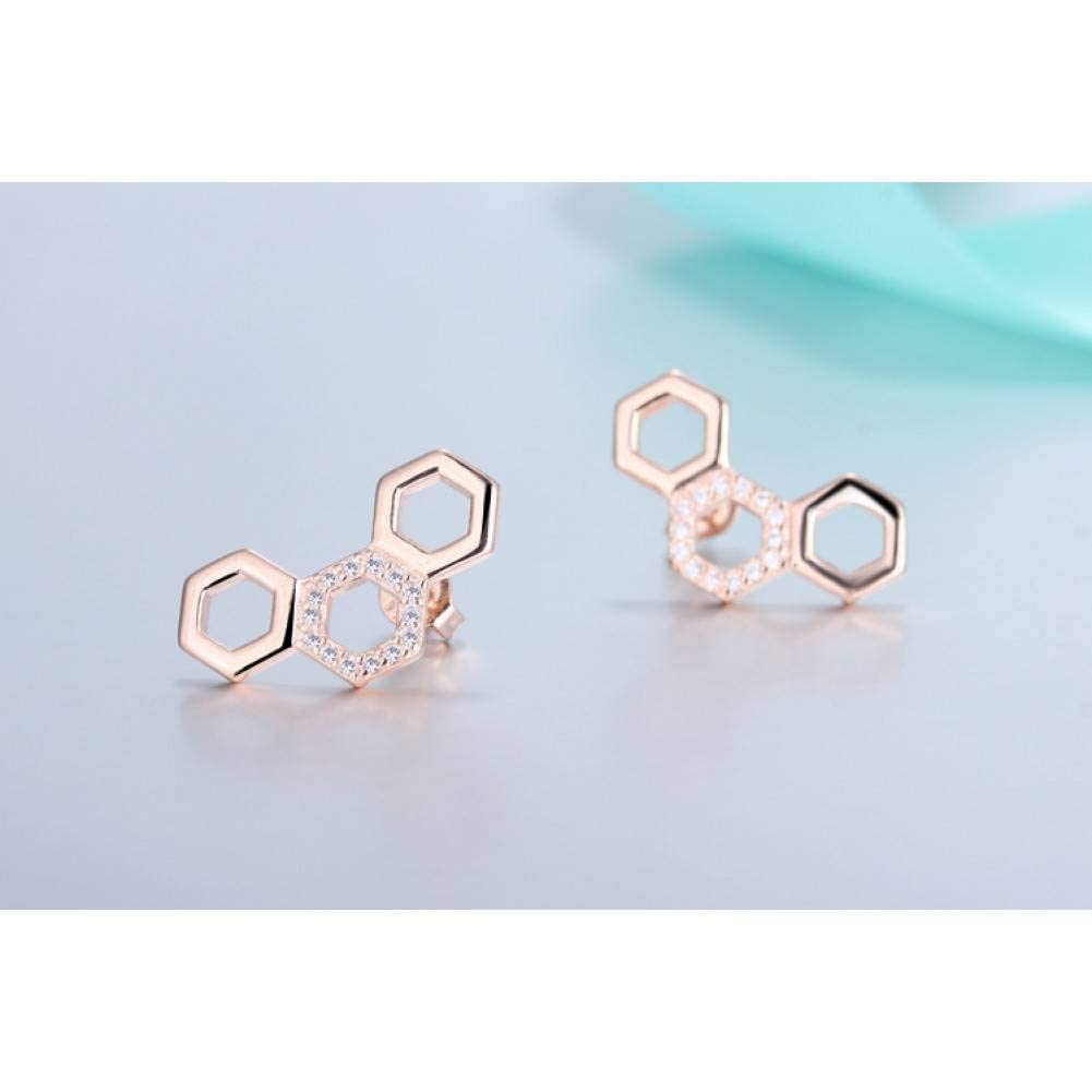 Boucles d'oreilles pour femmes en argent 925 géométriques chic - 2