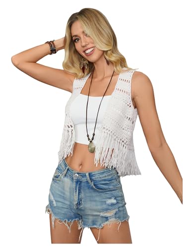 OYOANGLE Women's Boho Hollow Out Crochet Knit...