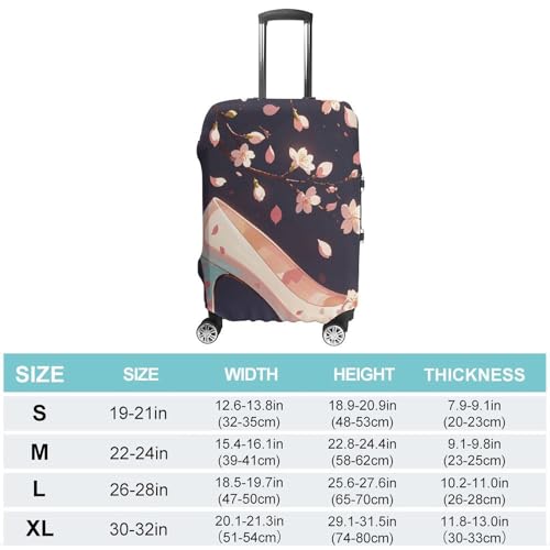 Carry on Luggage Cover Crystal High Heels Suitcase Covers for Luggages Tsa Approved Travel Luggage Sleeve Protector Elastic Suitcase Protector Anti-Scratch Washable Fits 19-30 Inch Case -XL2