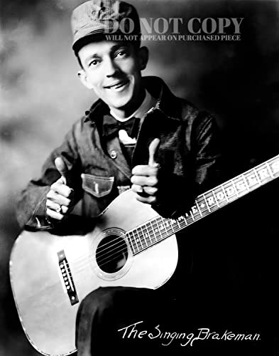 Photo Jimmie Rodgers 28x35 cm portrait vintage du Singing Brakeman pour collectionneur