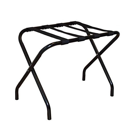 Soporte plegable para maletas - Metal - Negro