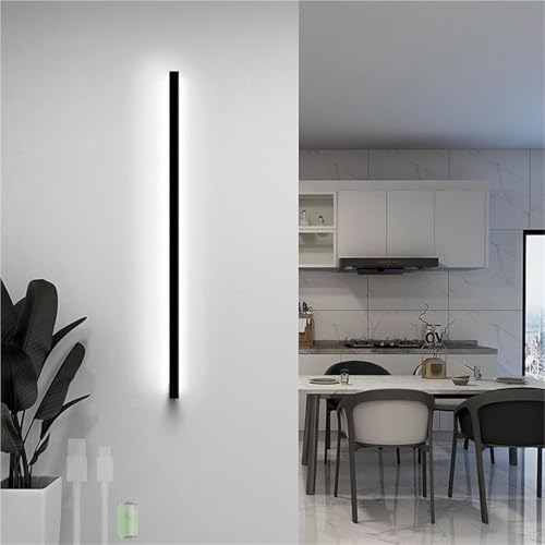 USB Rechargeable LED Wall Sconces Modern Indoor Battery Operated Long