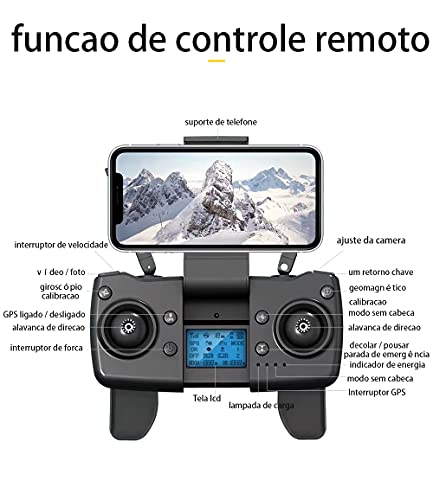 Drone S1 LVOD, Quadrotor RC Drone de câmera de longa distância 6K HD GPS 5G FPV Drone dobrável sem e