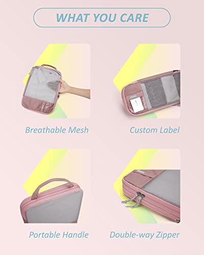 Image of Compression Packing Cubes for Suitcases, BAGSMART 4 Set Travel Organizer Cubes for Travel Essentials, Expandable Luggage Suitcase Organizer Bags Set, Lightweight Packing Organizers as Travel Accessories for Women / Men