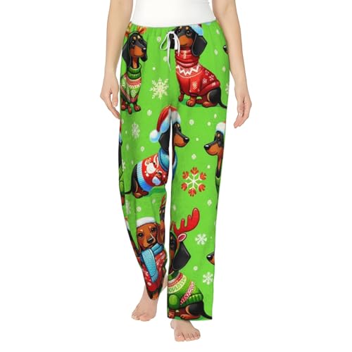 Pantalon de pyjama en polaire femme, le cadeau de Noël parfait style teckel
