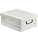 com-four® 3X Caja de ordenacion en de Madera - Caja de decoración...