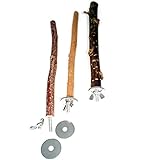 3 UNBEHANDELTE SITZSTANGEN VON VOGELPLANET: Handverlesenes Haselnussholz. Gemischte Ast-Größen: 18-28 cm lange Äste ; ca. 1-2 Ø. Edelstahl-Schrauben zur einfachen Befestigung am Käfig.