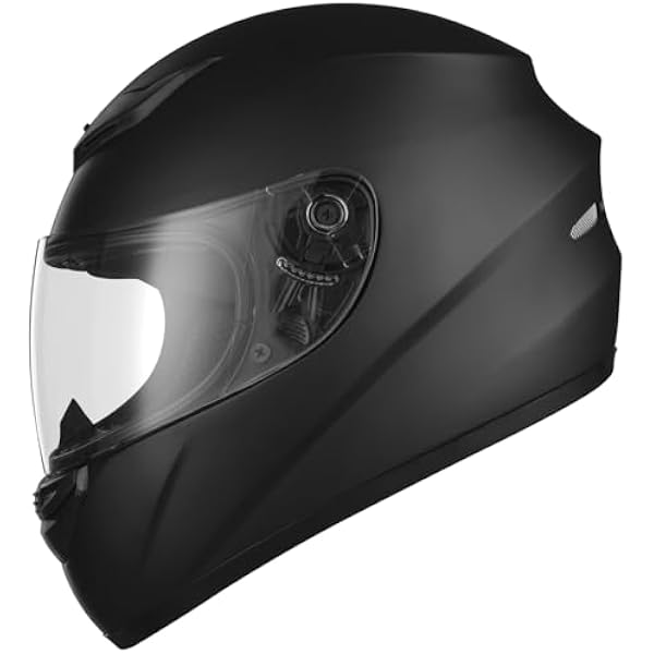 Favoto Kask motocyklowy Kaski pełnotwarzowe dla dorosłych Kask pełnotwarzowy Kask motorowerowy dla mężczyzn Kobiety Oddychający Certyfikat ECE XL (61 cm) Czarny