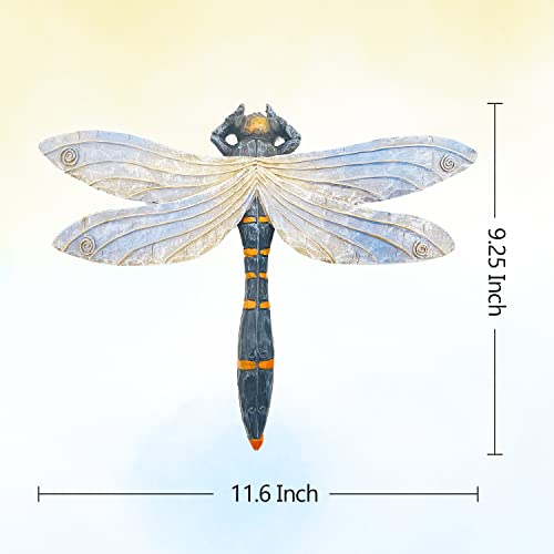 Seefun Dragonfly Wall Decor Outdoor Polyresin Sculptures Hanging Decorations Garden Art For Home, Bedroom, Patio… #TOP1