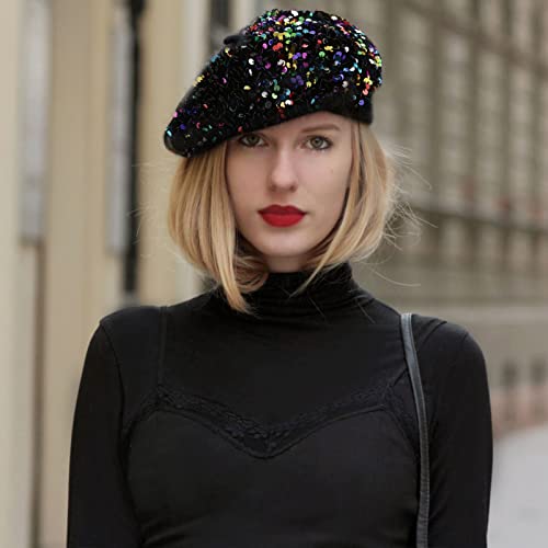Gorro Boina con Lentejuelas para Mujer miniatura 2