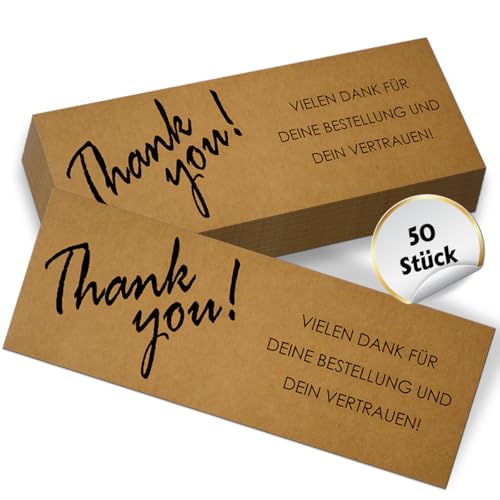 RFBEUTEL 50x Danke für deine Bestellung Karten aus Kraftpapier Dankeskarten thank you cards für Kunden RFBEUTEL 50x Danke für deine Bestellung Karten aus Kraftpapier Dankeskarten thank you cards für Kunden