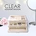 Acrylic Jewelry Organizer Box Women - 3 Drawers Clear Storage Case for Girls - Bracelet, Necklace & Ring Holder with Velvet Lining by Simple Goods