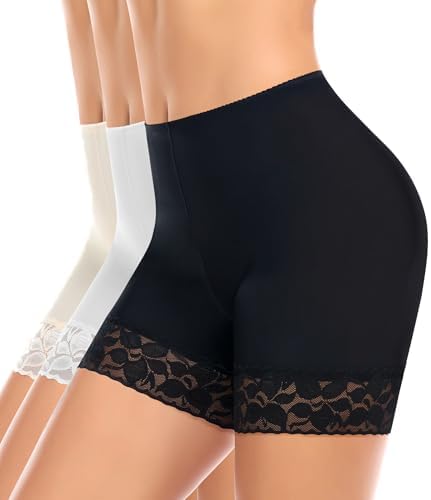 Slip Shorts for Under Dresses Women Anti Chafing Shorts Underwear Seamless Under Dress Shorts Lace Boyshorts Panties