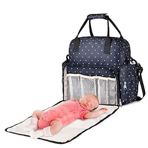 Bolsa De Pañales Con Cambiador, Bolsa De Pañales Mejorada Color Gris Diseno De La Tela Oxford