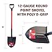 Bully Tools 92510 12-Gauge Round Point Shovel with Fiberglass D-Grip Handle