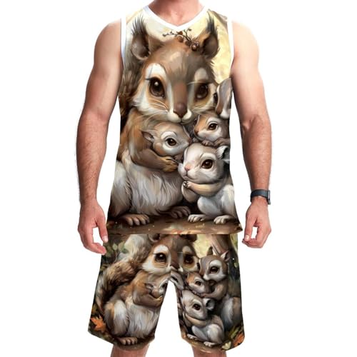 Combinaison de basket-ball avec poches maillot équipe écureuil 5XL