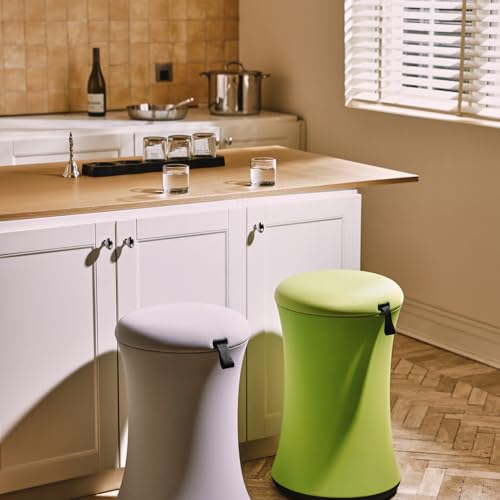 Image of TopJob Boba Chair Stylish Active Wobble Stool, ADHD Chair, Improves Posture and Focus, Ergonomic with Height Adjustable Stool for Adults Children for Home Office, Study Room (Urban Fog)