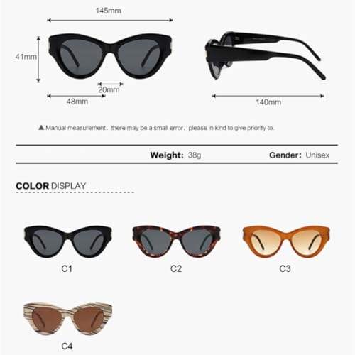 Lunettes œil de chat à effet miroir et monture géométrique à rayures - 2
