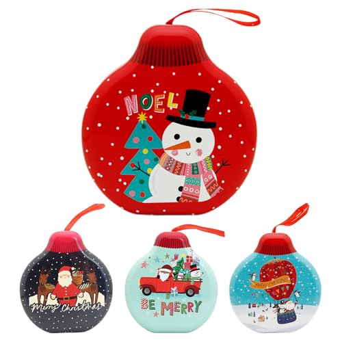 Latas para galletas de Navidad Generico con 4 recipientes herméticos 2
