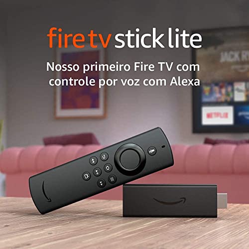 Fire TV Stick Lite com Controle Remoto Lite por Voz com Alexa (sem controles de TV) | Streaming em F