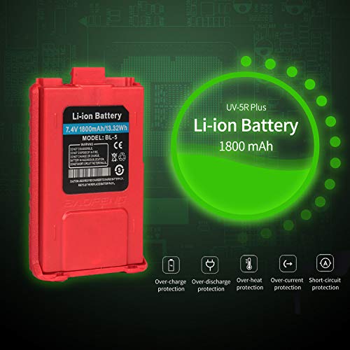 image for BAOFENG UV-5R+ Plus Two Way Radio, Long Range for Adults Rechargeable 