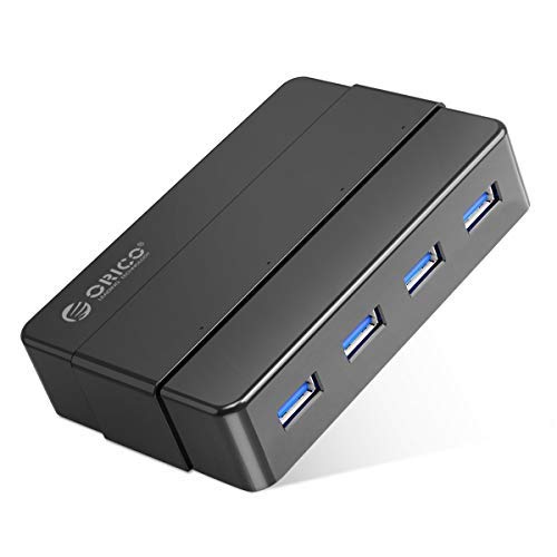 Powered USB hub, ORICO 4-Port USB 3.0 Data Hub with Independent 12V Power