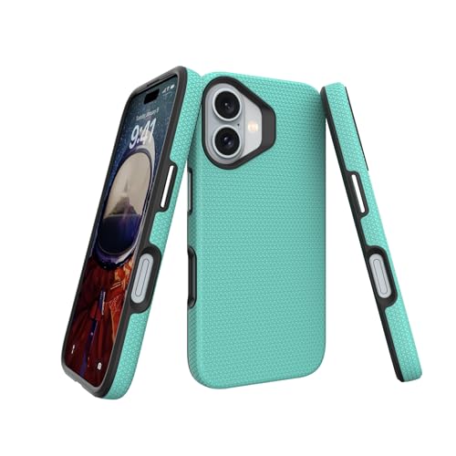 Image of NOXO Ultra-Hybrid Triangle Back Case Cover for iPhone 17, | Shockproof Design | Camera Protection | Soft TPU & Rugged PC | Bumper Case Cover for iPhone 17, (Mint Grean)