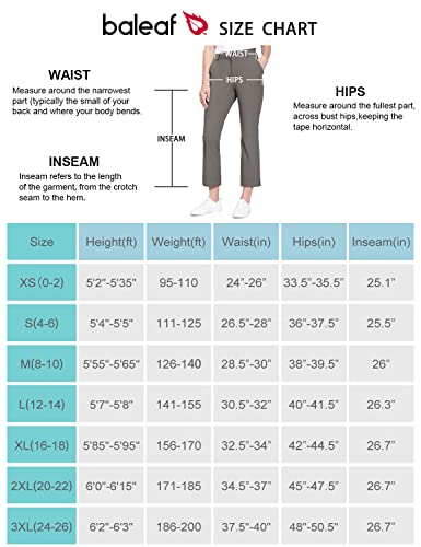 Baleaf Women's Golf Pants Stretch Lightweight Quick Dry Water Resistant Work Pants With Zipper Pocket Steel Grey Size Xxl #TOP7