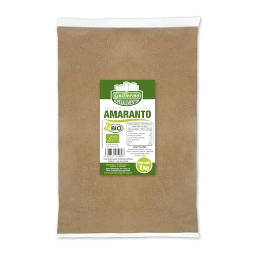 Guillermo | Amaranto BIO - Bolsa 1kg. | 100% ecológico | Alimento con altísima presencia de aminoácidos como la lisina | Muy útil para aumentar el consumo de proteínas de origen vegetal