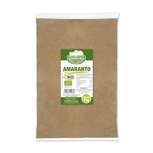 Guillermo | Amaranto BIO - Bolsa 1kg. | 100% ecológico | Alimento con altísima presencia de aminoácidos como la lisina | Muy útil para aumentar el consumo de proteínas de origen vegetal