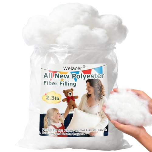 Welacer Pillow Stuffing 2.3lbs/36.8oz, Polyfill Stuffing