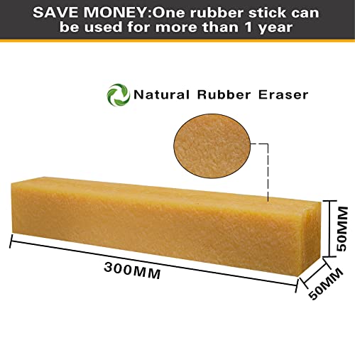 Sruhrak 50mm x 50mm x 300mm Abrasive Cleaning Stick for Sanding Belts & Sanding Discs, Yellow, 50X50X300MM(Yellow) - Image 2