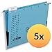 Produktbild ELBA Hängetasche chic für A4, aus Karton, mit Leinenfröschen, blau, 5er Pack