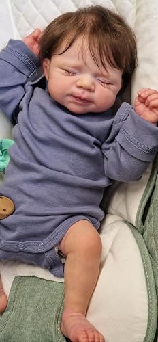 Zero Pam Bebe Reborn Silicona Cuerpo Completo con Pelo 45 CM Muñecas Reborn Silicona Blanda Bebe Reborn Realista Niño De Silicona Muñecas Bebe Reborn Que Parece Real para Niñas De 3 Años