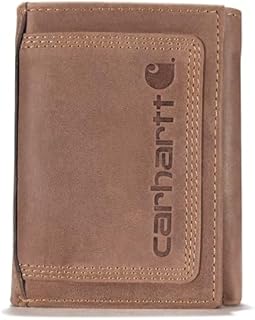 Carhartt Męski standardowy top Grain Leather potrójnie składany, kontrastowy ścieg, brązowy, jeden rozmiar