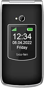 Smartphone Basique Téléphone Portable Beafon SL605 à Clapet Simple SIM 24 Pouces Bluetooth 800 Mah Champagne