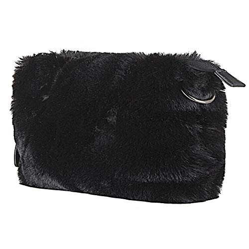 Luxe L 100% Faux Fur Purse for Women Soft Modern Crossbody Purse Handbag with Detachable and Adjustable Faux-Leather Strap2