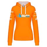 Barcelona Padel Tour | Kapuzenpullover | Für Frauen | Größe L | Gekämmte Baumwolle | Padel-Sportjacke mit Speziellem Padel-Aufdruck | Sportbekleidung