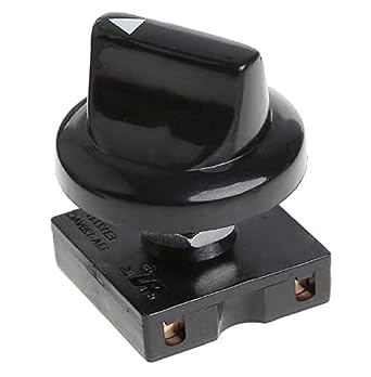 Black Fan Rotary Switch 4 Position 3 Speed Selector Switch Governor with Button Fan Speed Governor Fan Isolator Switch and Professional Ceiling Fan Wall Controls, Electrical Light Switches
