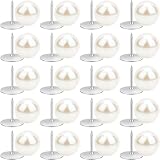 20 Sets 10mm Pearl Buttons No Sew Pins for Women, Reusable and Removable Button for Clothes, Decorative Button Pin, Brooch Fixed
