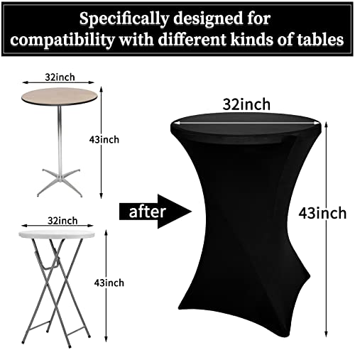 Fani CZ021L 5 Pack 32X43 Inch Cocktail Spandex Stretch Square Corners Tablecloth thumb #1