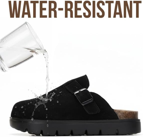 Project Cloud Chunky Kids Clogs – 100% Genuine Leather Clogs for Kids with Cork Footbed & Arch Support – Non-Slip Mules & Sandals for Girls Footwear (Little BentonChunky) - Image 6