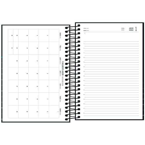 Agenda Executiva Espiral Diária 13 x 18,8 cm Spot 2023 - Cinza e Azul - Tilibra