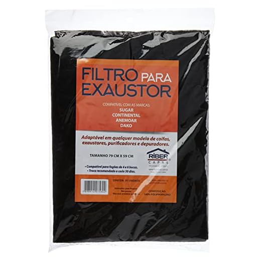 FILTRO PARA EXAUSTOR UNIVERSAL, RIBERCAPAS, PRETO